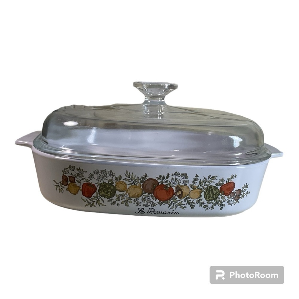 CorningWare Spice of Life Le Romarin Casserole Dish Lid Vintage
